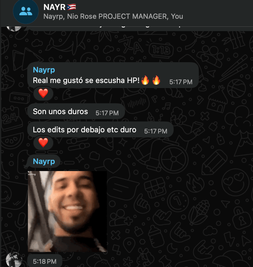 Testimonio de Nayrp por chat: «Real me gustó, se escucha HP, son unos duros»