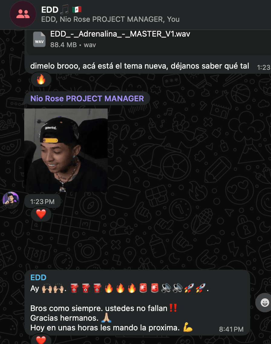 Testimonio de EDD por chat: «Bros, como siempre ustedes no fallan. Gracias hermanos»